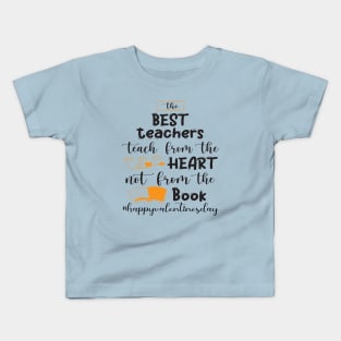 Funny Teachers Quote Teaching is a work of heart, Cool Valentines Day for Teachers Couple Kids T-Shirt